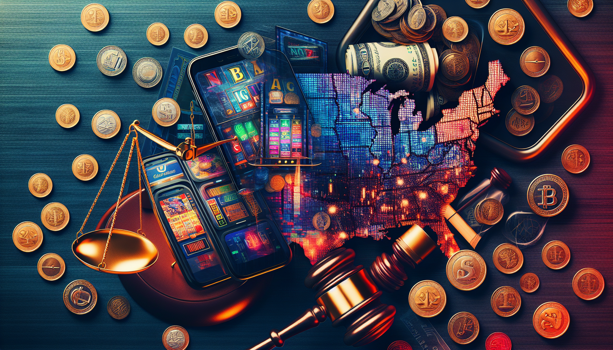 alt_text: Grafik menunjukkan data larangan sweepstakes casino di berbagai negara bagian AS.