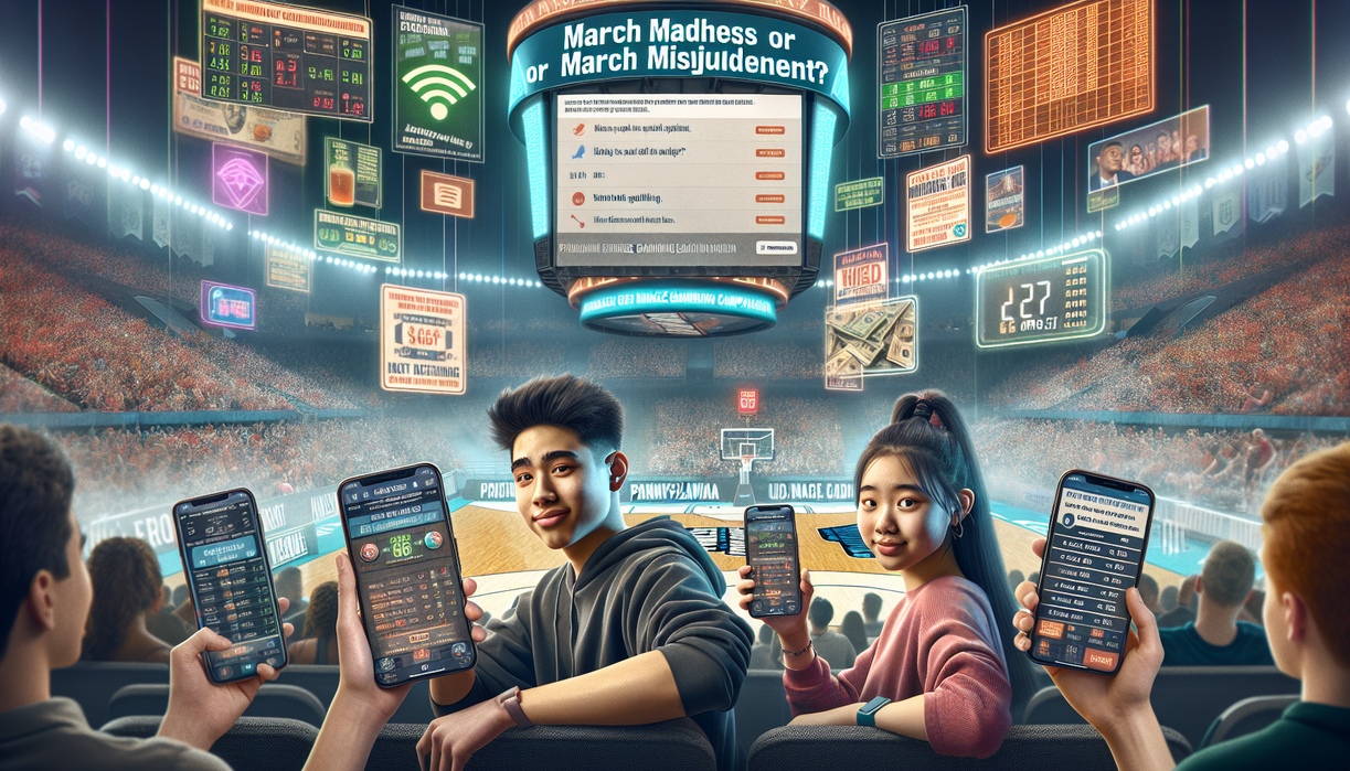 alt_text: "Bahaya perjudian di kalangan anak muda saat March Madness mengemuka."